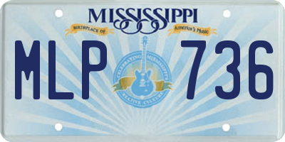 MS license plate MLP736