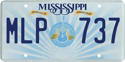 MS license plate MLP737