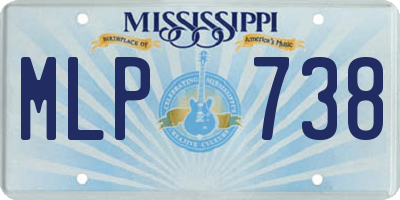 MS license plate MLP738