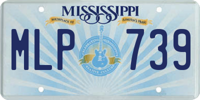 MS license plate MLP739