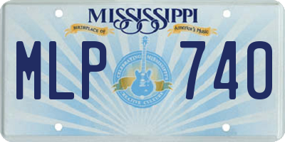 MS license plate MLP740