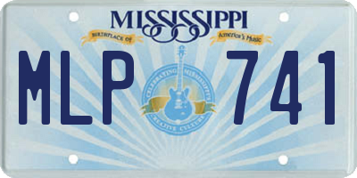 MS license plate MLP741