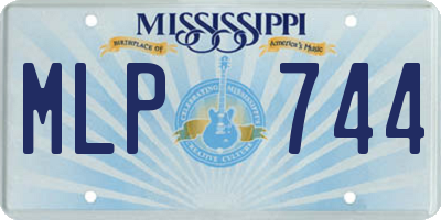 MS license plate MLP744