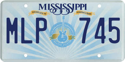 MS license plate MLP745