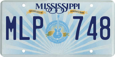 MS license plate MLP748