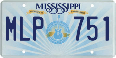 MS license plate MLP751