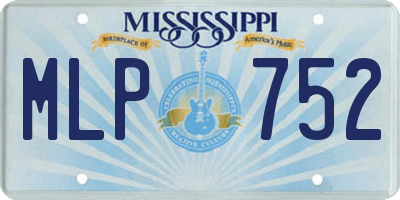 MS license plate MLP752