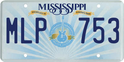 MS license plate MLP753