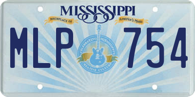 MS license plate MLP754