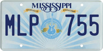 MS license plate MLP755