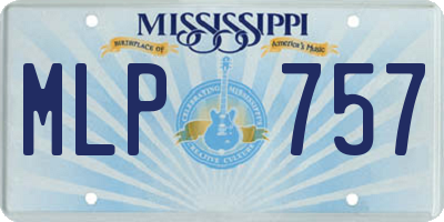 MS license plate MLP757