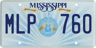 MS license plate MLP760