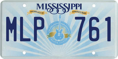 MS license plate MLP761