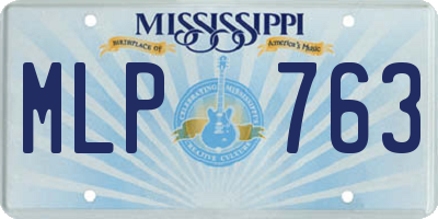 MS license plate MLP763