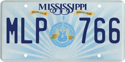 MS license plate MLP766
