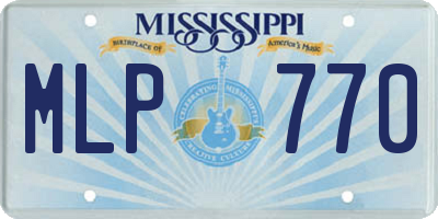 MS license plate MLP770