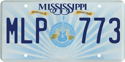 MS license plate MLP773