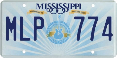 MS license plate MLP774