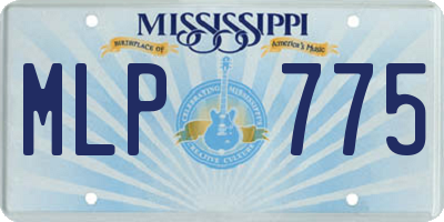MS license plate MLP775