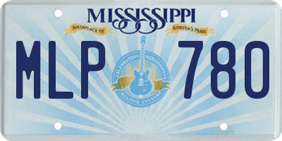 MS license plate MLP780
