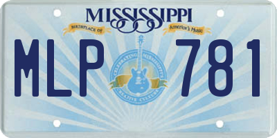 MS license plate MLP781