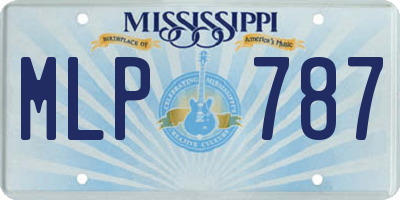 MS license plate MLP787