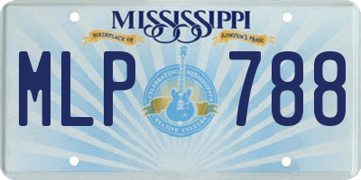 MS license plate MLP788