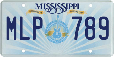 MS license plate MLP789