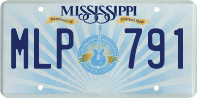 MS license plate MLP791
