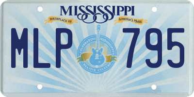 MS license plate MLP795