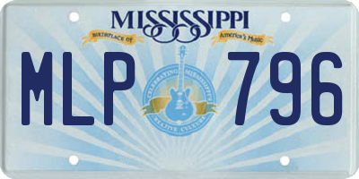MS license plate MLP796
