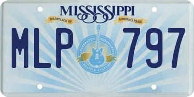 MS license plate MLP797