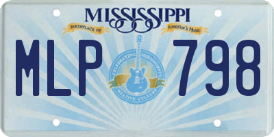 MS license plate MLP798