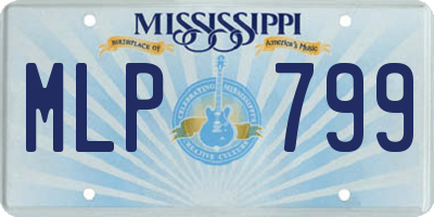 MS license plate MLP799
