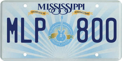 MS license plate MLP800