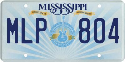 MS license plate MLP804