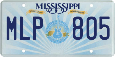 MS license plate MLP805