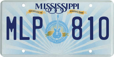 MS license plate MLP810