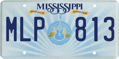 MS license plate MLP813