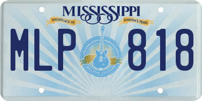 MS license plate MLP818