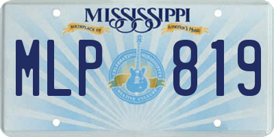 MS license plate MLP819