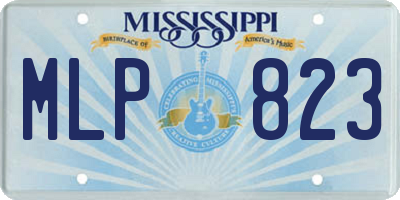 MS license plate MLP823