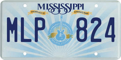MS license plate MLP824