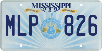MS license plate MLP826