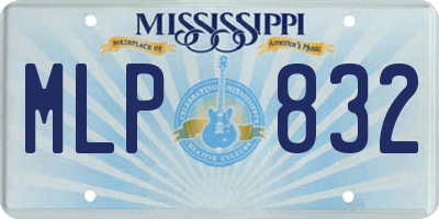 MS license plate MLP832