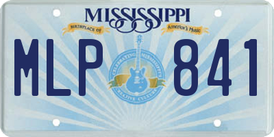 MS license plate MLP841