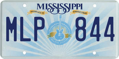 MS license plate MLP844