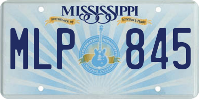 MS license plate MLP845