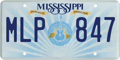 MS license plate MLP847