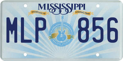 MS license plate MLP856